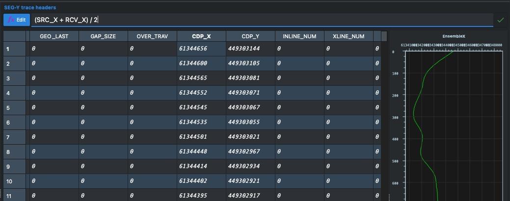 SEG-Y inspector editing